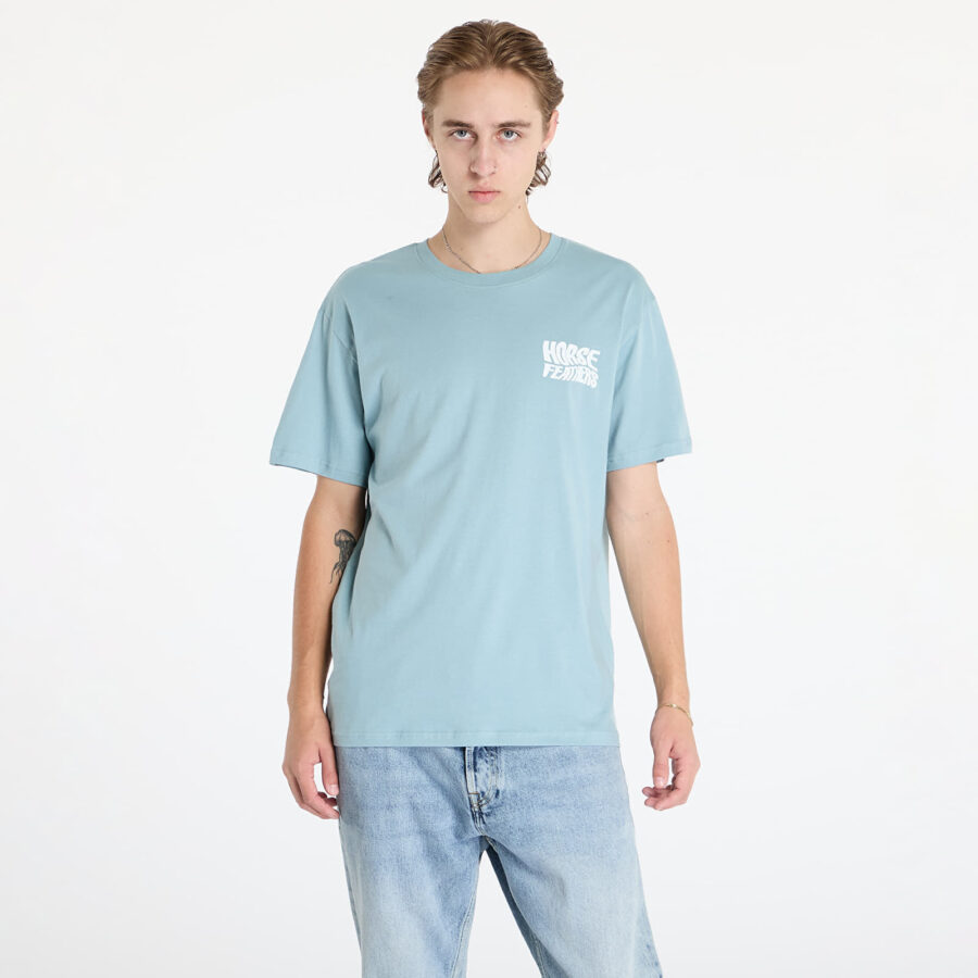 Póló Horsefeathers Distort T-Shirt Blue Haze M-alacsony-ár