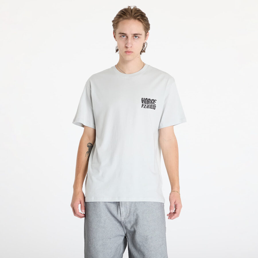 Póló Horsefeathers Distort T-Shirt Cement S-alacsony-ár