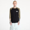 Póló Horsefeathers Dynamo Raglan T-Shirt Black/ Burnt Olive S-alacsony-ár