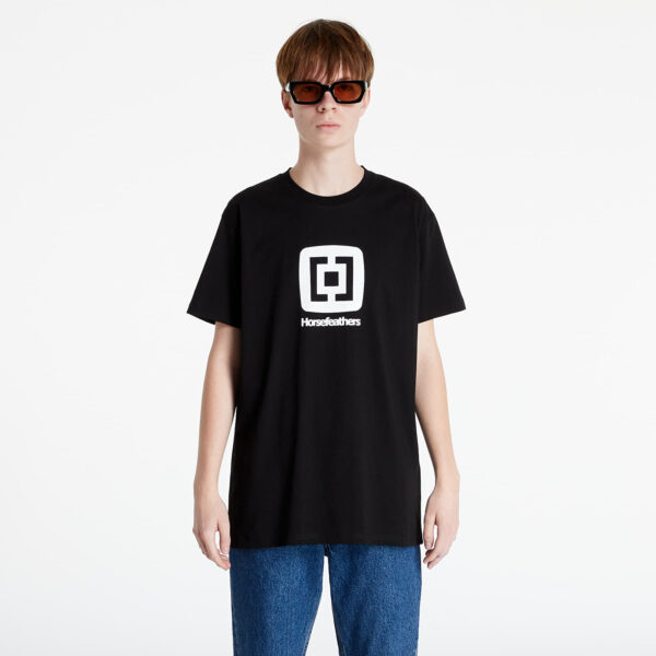 Póló Horsefeathers Fair T-Shirt Black M-alacsony-ár