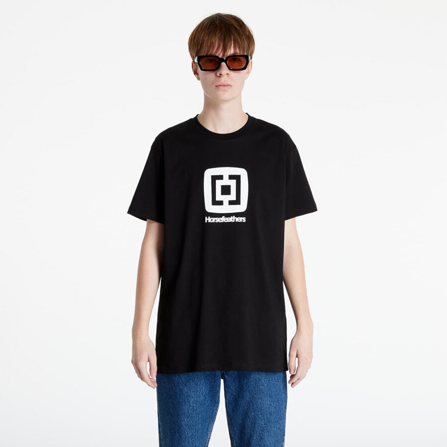 Póló Horsefeathers Fair T-Shirt Black M-alacsony-ár