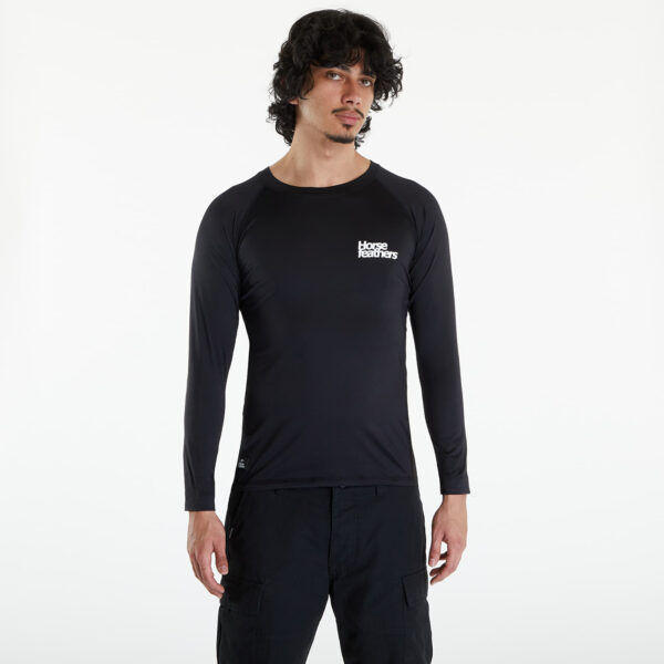 Póló Horsefeathers Hart L/S Top Black XL-alacsony-ár