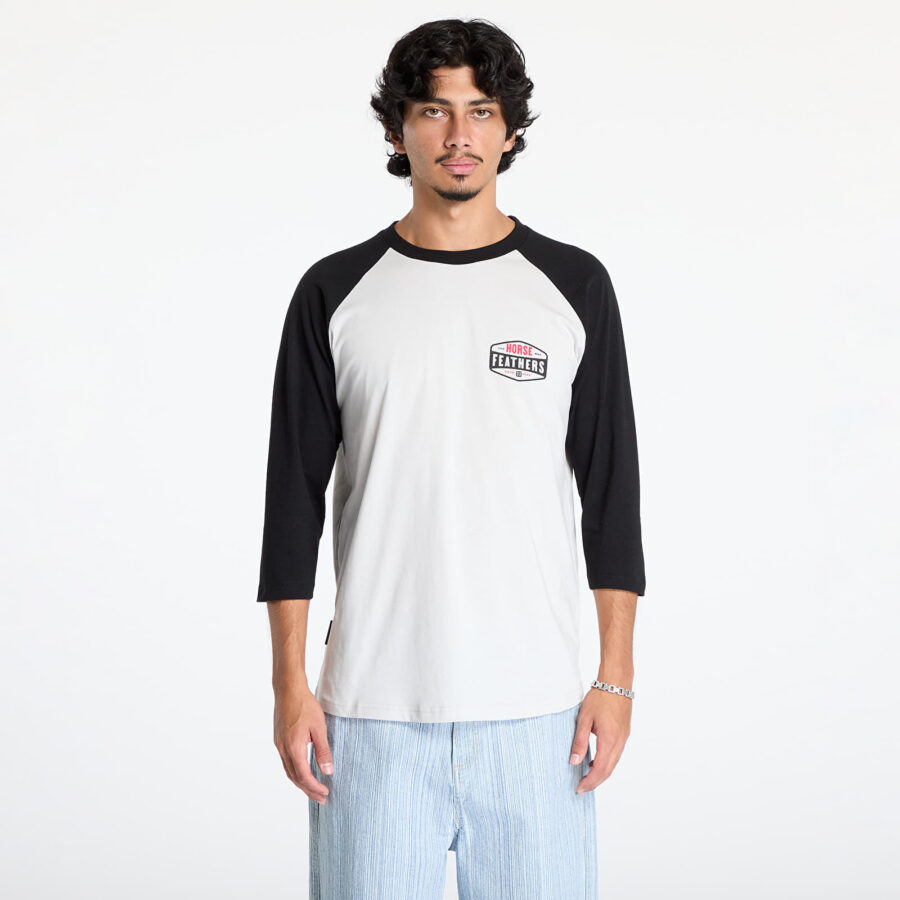 Póló Horsefeathers Hexagon II Raglan T-Shirt Cement M-alacsony-ár