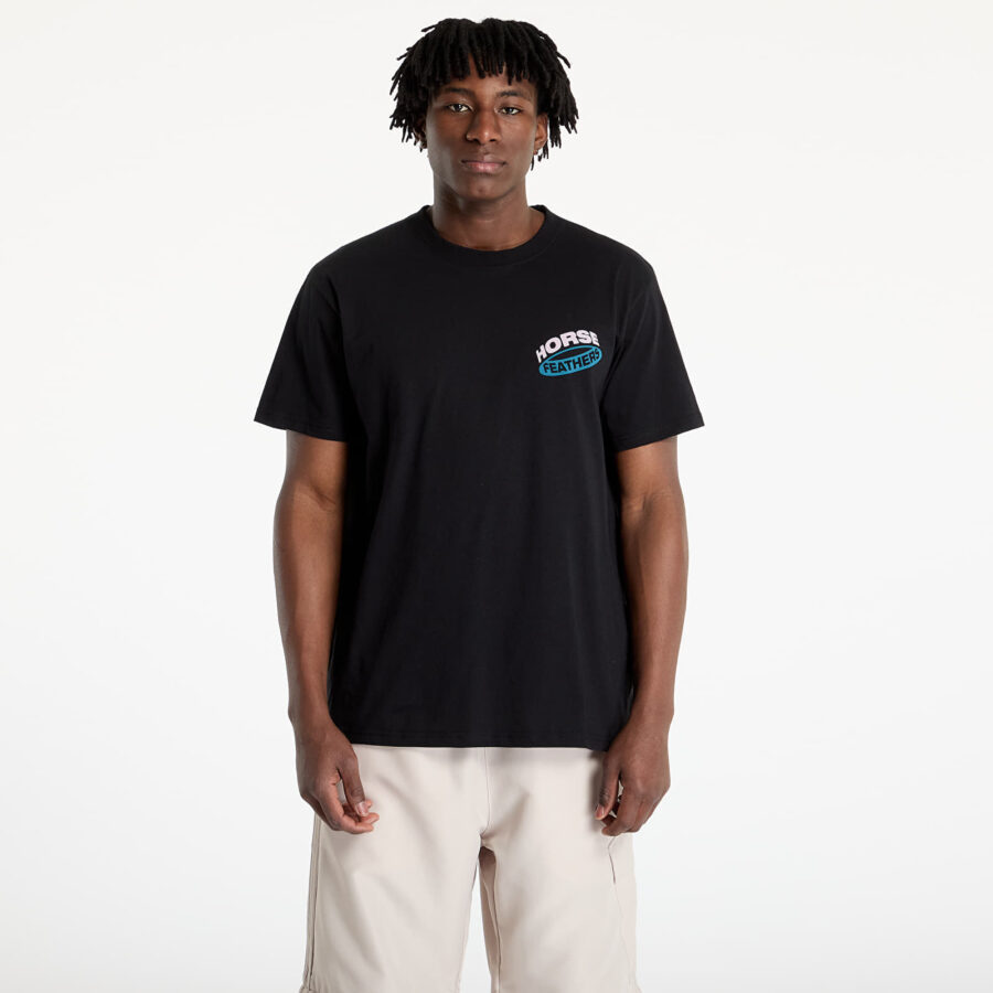 Póló Horsefeathers Orbit T-Shirt Black S-alacsony-ár