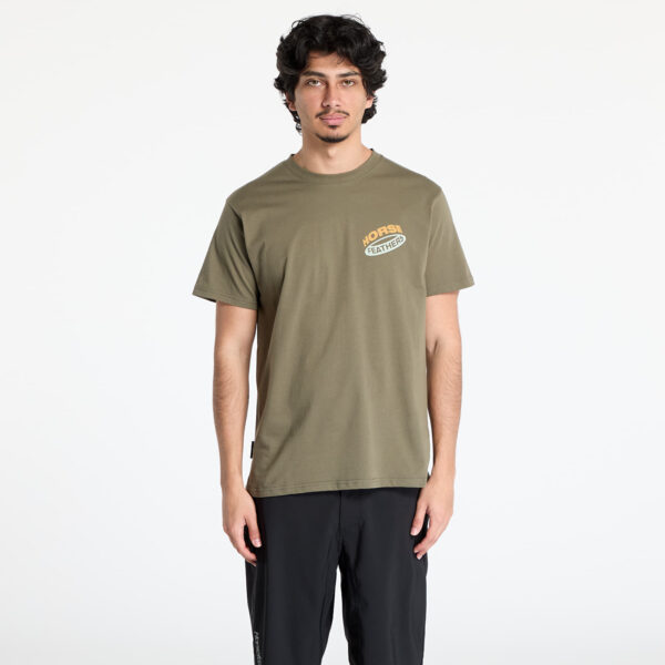 Póló Horsefeathers Orbit T-Shirt Burnt Olive S-alacsony-ár