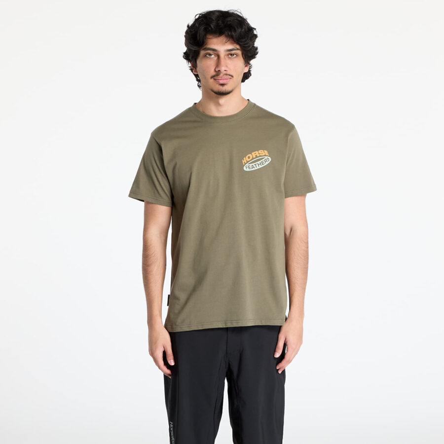 Póló Horsefeathers Orbit T-Shirt Burnt Olive S-alacsony-ár