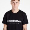 Póló Horsefeathers Quarter T-Shirt Black S-alacsony-ár