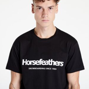Póló Horsefeathers Quarter T-Shirt Black S-alacsony-ár
