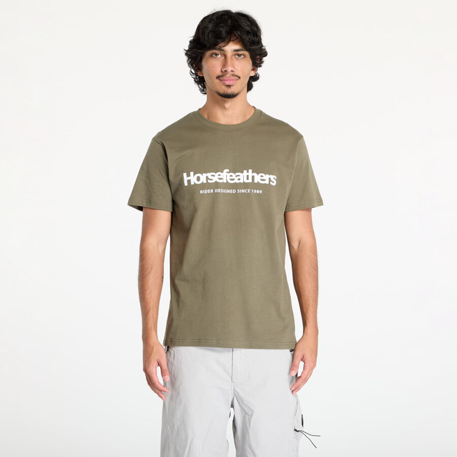Póló Horsefeathers Quarter T-Shirt Burnt Olive S-alacsony-ár