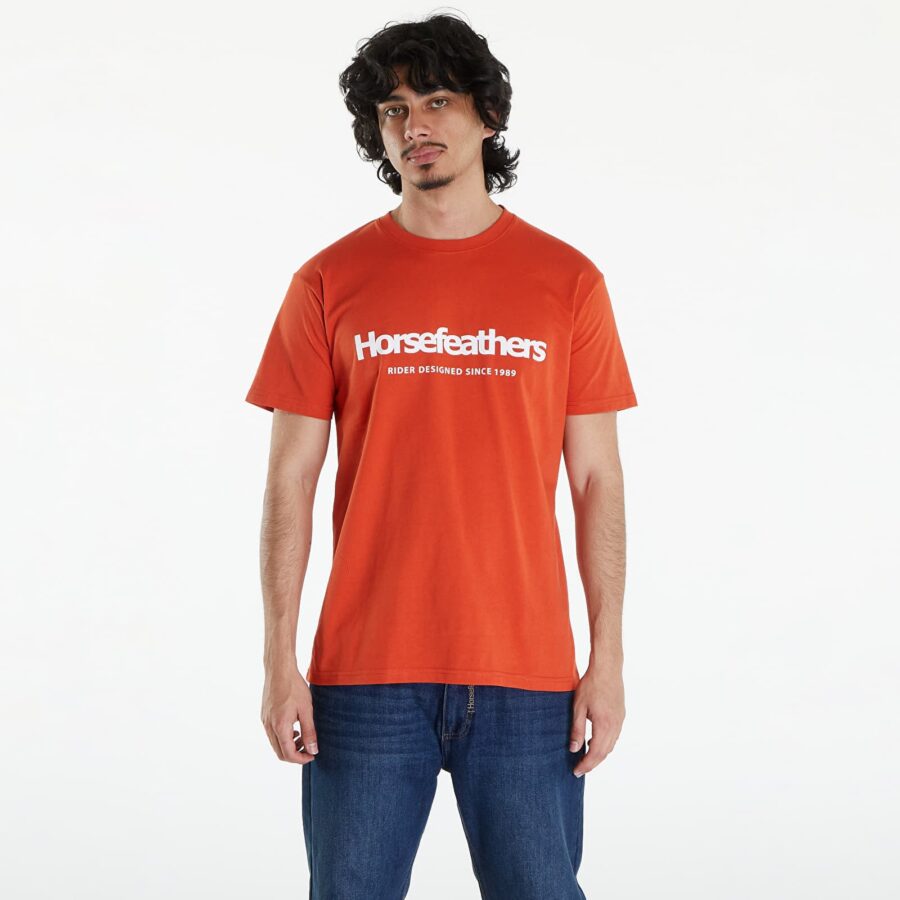 Póló Horsefeathers Quarter T-Shirt Orange Rust S-alacsony-ár