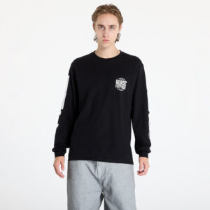 Póló Horsefeathers Tall Typo Long Sleeve T-Shirt Black S-alacsony-ár