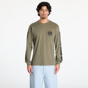 Póló Horsefeathers Tall Typo Long Sleeve T-Shirt Burnt Olive S-alacsony-ár