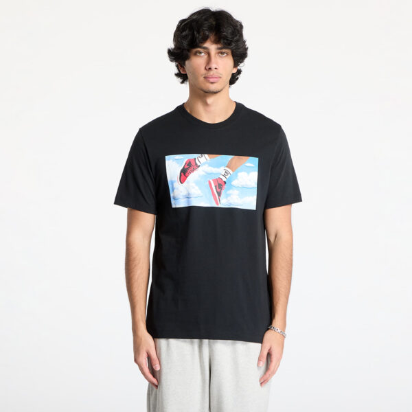 Póló Jordan Flight Essentials Men's T-Shirt Black/ White XS-alacsony-ár