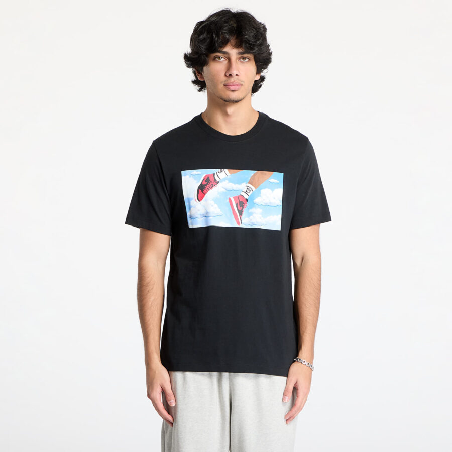 Póló Jordan Flight Essentials Men's T-Shirt Black/ White XS-alacsony-ár