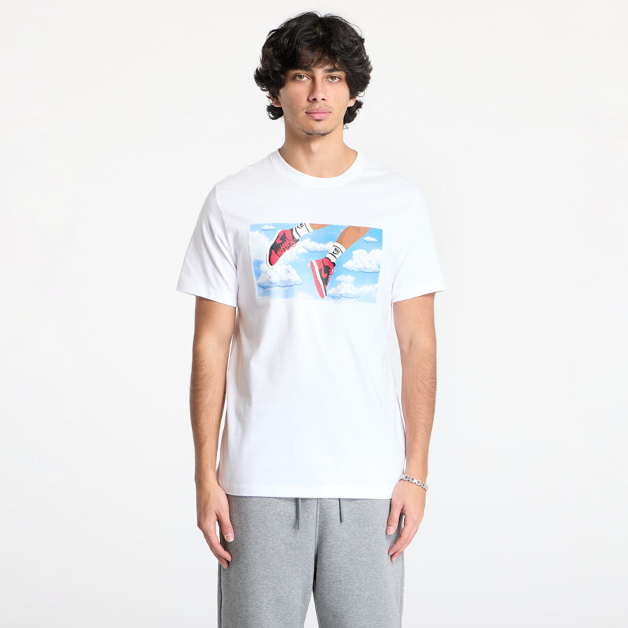 Póló Jordan Flight Essentials Men's T-Shirt White/ Black XXL-alacsony-ár