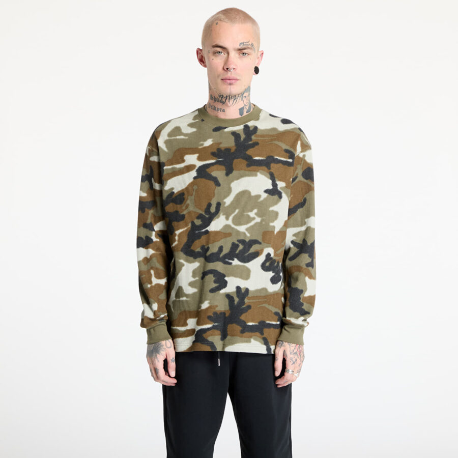 Póló Jordan MVP Men's Camo Long-Sleeve Top Light Olive/ Sail S-alacsony-ár