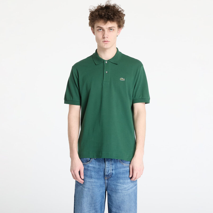 Póló LACOSTE Light Pique Polo Shirt Green M-alacsony-ár