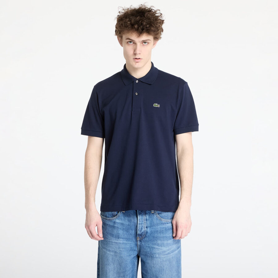 Póló LACOSTE Light Pique Polo Shirt Navy Blue M-alacsony-ár