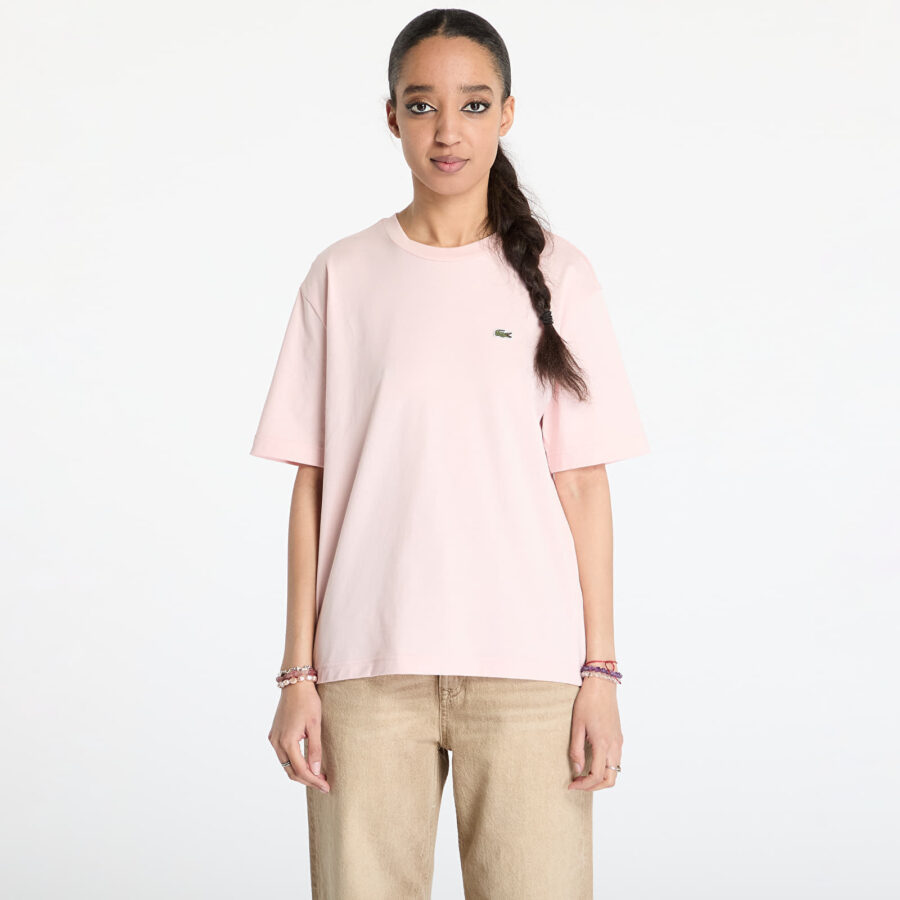 Póló LACOSTE Soft Cotton T-shirt Rose Pale XS-alacsony-ár