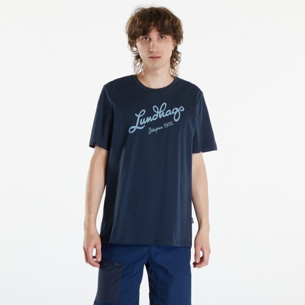 Póló Lundhags Järpen Logo T-Shirt M Deep Blue M-alacsony-ár