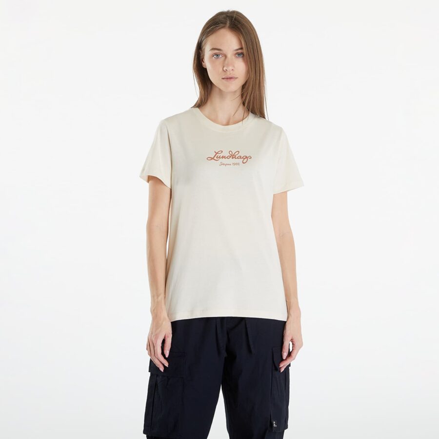 Póló Lundhags Järpen Logo T-Shirt W Chalk White XL-alacsony-ár
