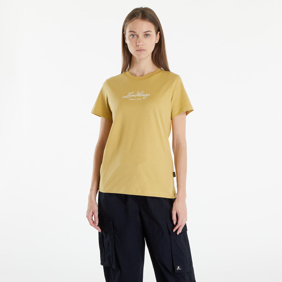 Póló Lundhags Järpen Logo T-Shirt W Straw XL-alacsony-ár