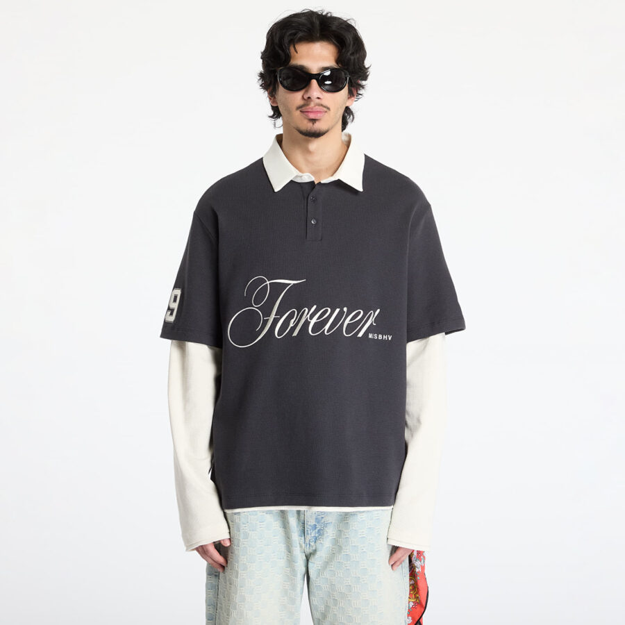 Póló MISBHV Forever Double Layered Polo UNISEX Black S-alacsony-ár