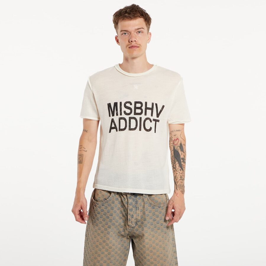 Póló MISBHV Misbhv Addict T-Shirt UNISEX Off White XL-alacsony-ár