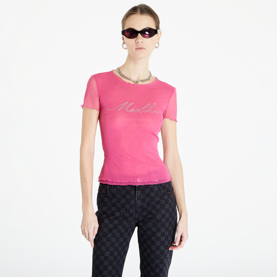 Póló MISBHV Misbhv Crystal Mesh Baby T-Shirt Pink XS-alacsony-ár