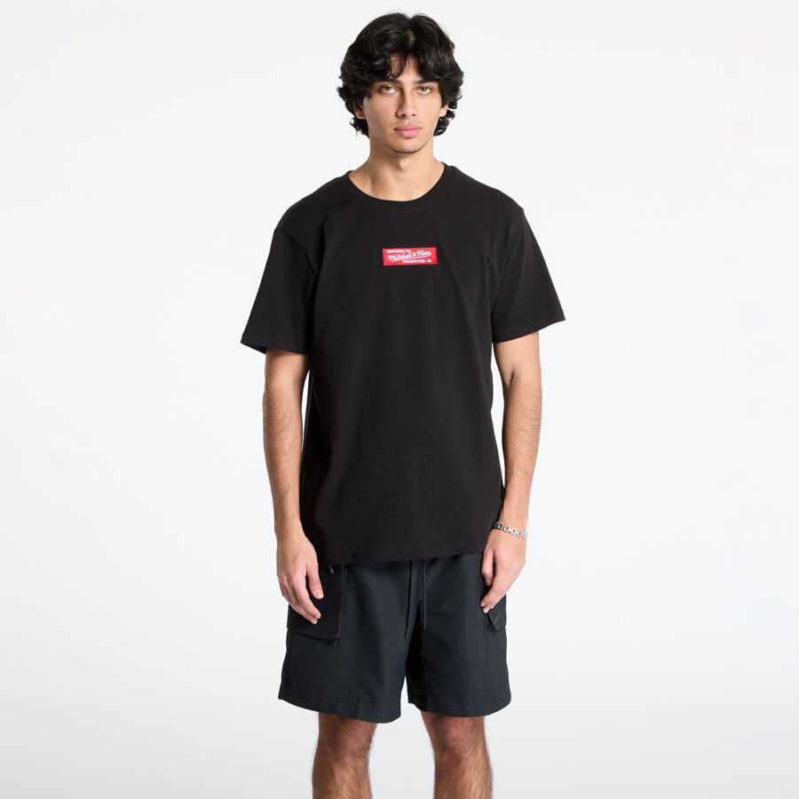 Póló Mitchell & Ness Branded M&N Box Logo Tee Black M-alacsony-ár
