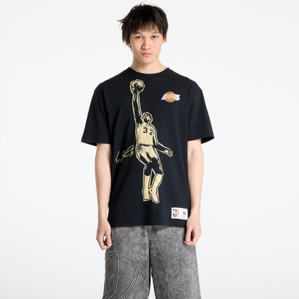 Póló Mitchell & Ness NBA Vintage Logo Lakers Magic Johnson Blockbuster Shortsleeve Player Tee Black M-alacsony-ár