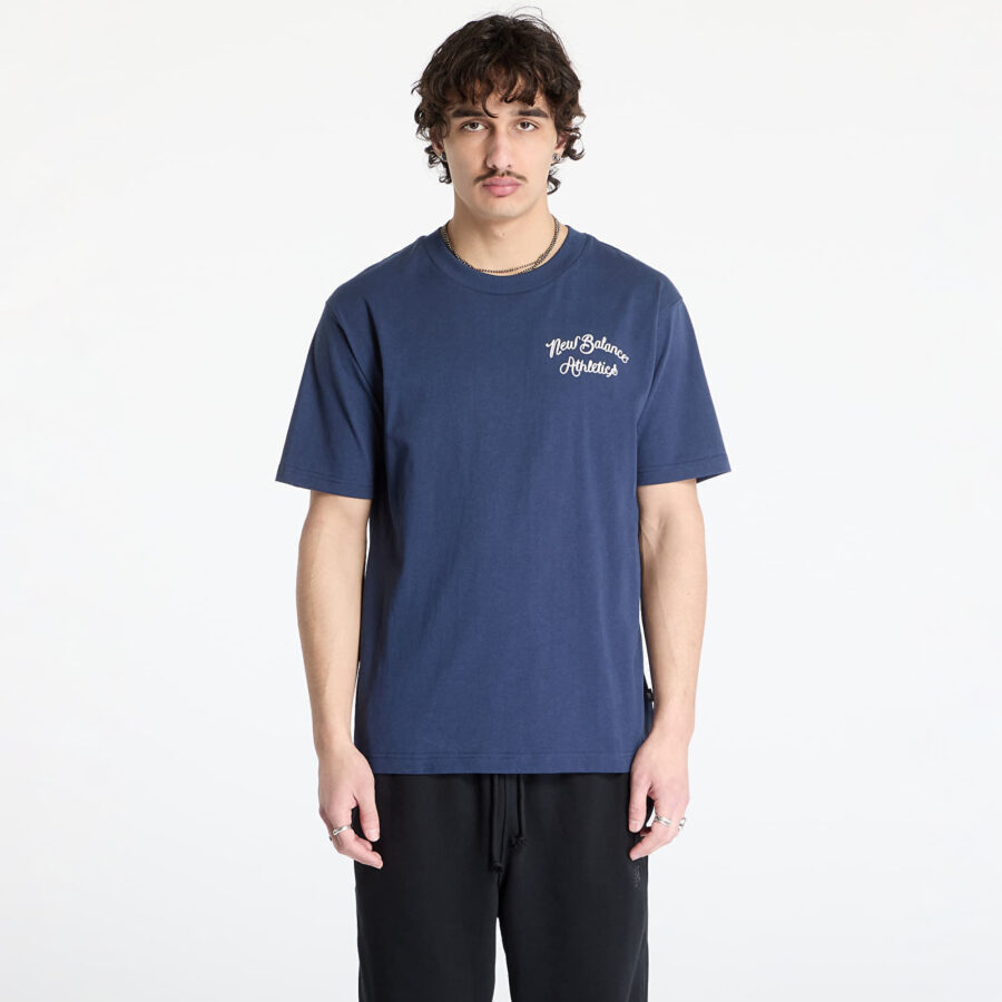 Póló New Balance Athletics Relaxed League T-Shirt Blue S-alacsony-ár