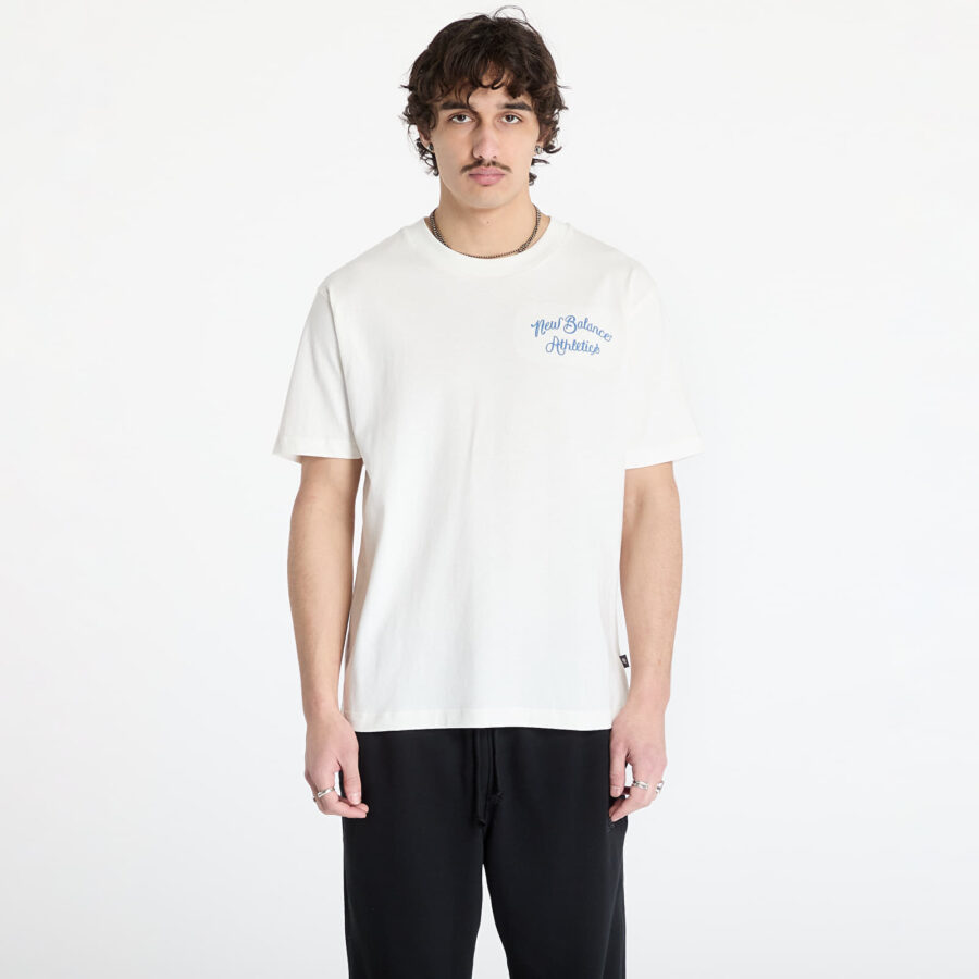 Póló New Balance Athletics Relaxed League T-Shirt White S-alacsony-ár
