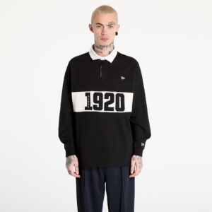 Póló New Era Drop Shoulder Rugby Shirt UNISEX Black M-alacsony-ár