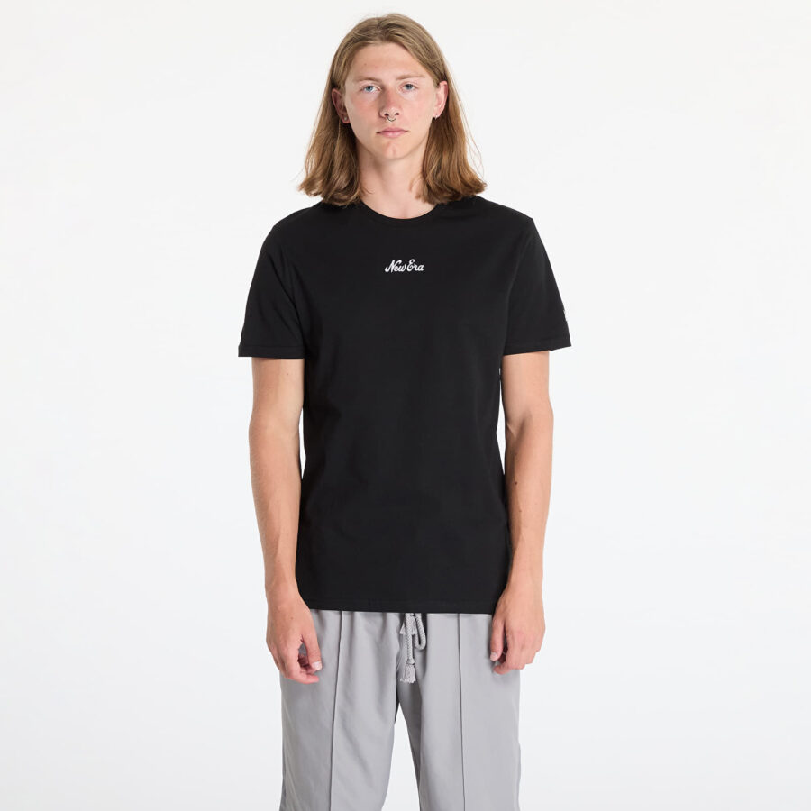 Póló New Era Essential Script Tee Black S-alacsony-ár