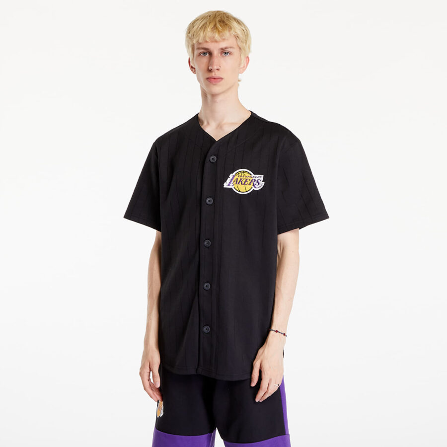 Póló New Era NBA Team Logo Jersey Los Angeles Lakers Black/ True Purple M-alacsony-ár