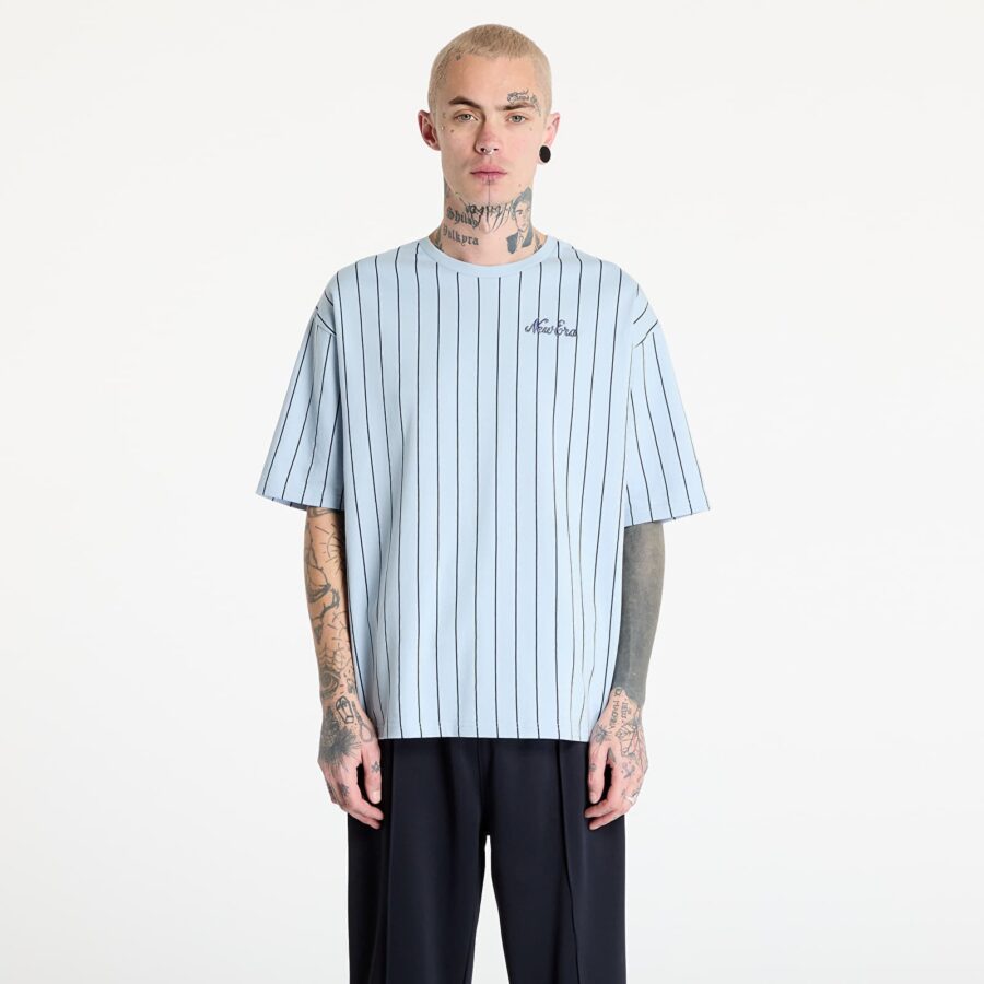 Póló New Era Pinstripe Oversized T-Shirt UNISEX Pastel Blue XS-alacsony-ár