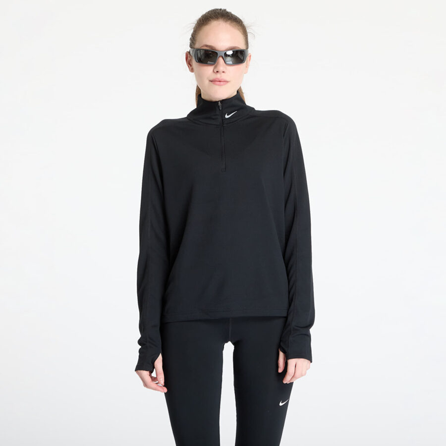 Póló Nike Pacer Women's Dri-FIT 1/4-Zip Running Top Black S-alacsony-ár