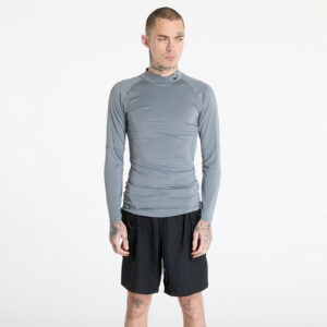 Póló Nike Pro Men's Dri-FIT Fitness Mock-Neck Long-Sleeve Top Smoke Grey/ Black M-alacsony-ár