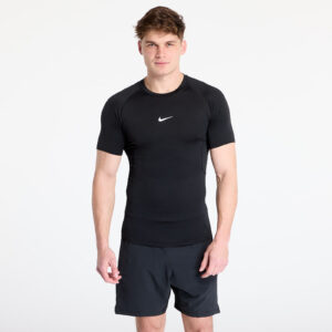 Póló Nike Pro Men's Dri-FIT Tight Short-Sleeve Fitness Top Black/ White M-alacsony-ár