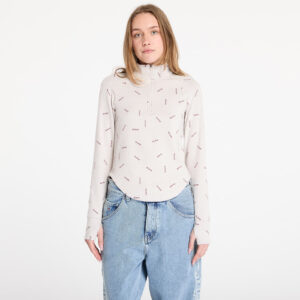 Póló Nike Sportswear Collection Women's Logo Half-Zip Long-Sleeve Top Lt Orewood Brn/ Red Sepia/ Lt Orewood Brn S-alacsony-ár