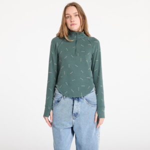 Póló Nike Sportswear Women's Slim 1/2-Zip Long-Sleeve Logo Top Vintage Green/ Light Army/ Vintage Green S-alacsony-ár