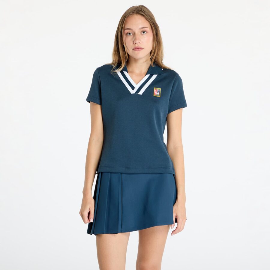 Póló Nike x YOON Women's Short-Sleeve Polo Armory Navy/ White L-alacsony-ár