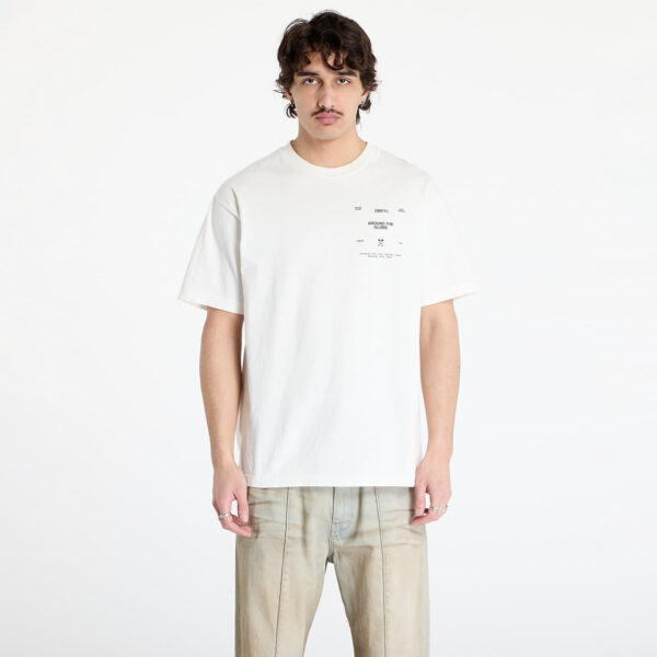 Póló OBEY Around The Globe T-Shirt Pigment Vintage White M-alacsony-ár