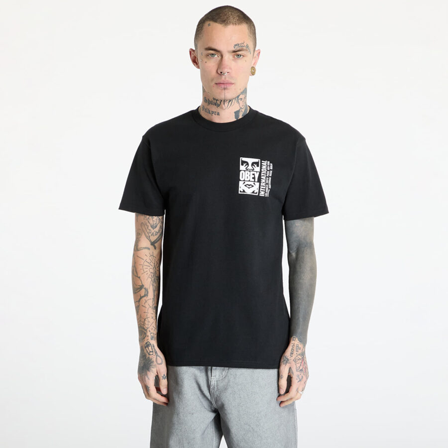 Póló OBEY Icon Split T-Shirt Black M-alacsony-ár