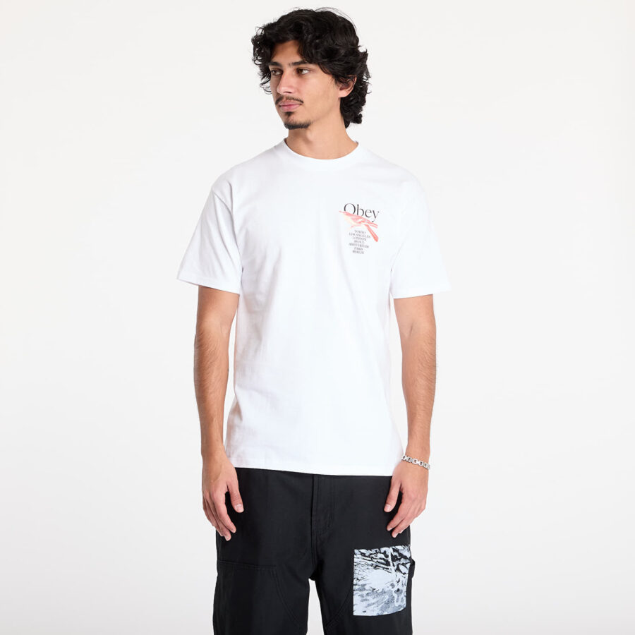 Póló OBEY Obey Bird T-Shirt White S-alacsony-ár
