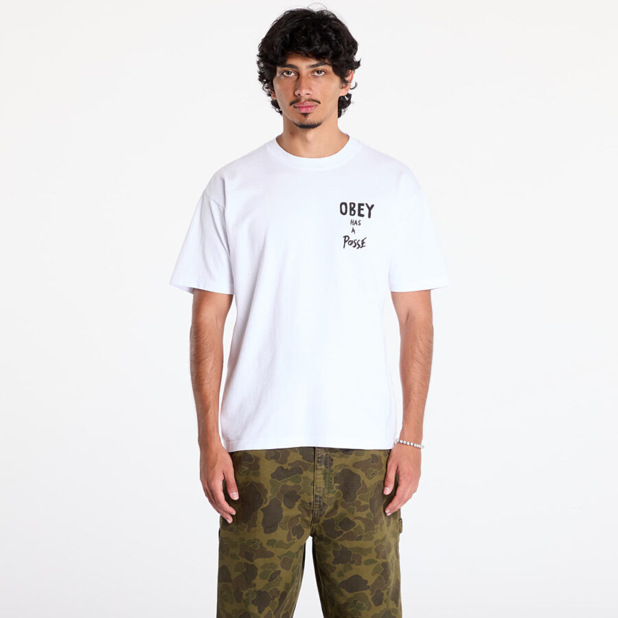 Póló OBEY Obey Has A Posse T-Shirt White XL-alacsony-ár