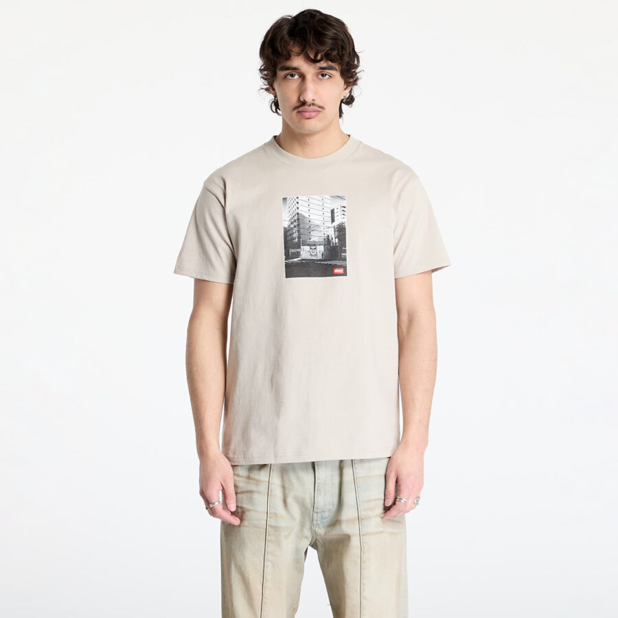 Póló OBEY Osaka Photo T-Shirt Silver Grey S-alacsony-ár