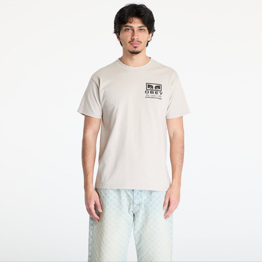 Póló OBEY Permission T-Shirt Silver Grey XXL-alacsony-ár