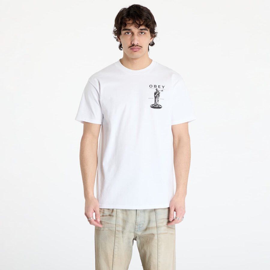 Póló OBEY Premium Sounds T-Shirt White XXL-alacsony-ár